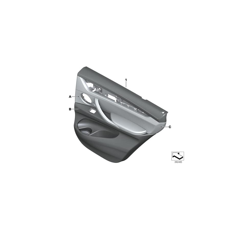 Genuine BMW 51427990370 F16 Door Lining Leather Rear Right INDIVIDUAL (Inc. X6)