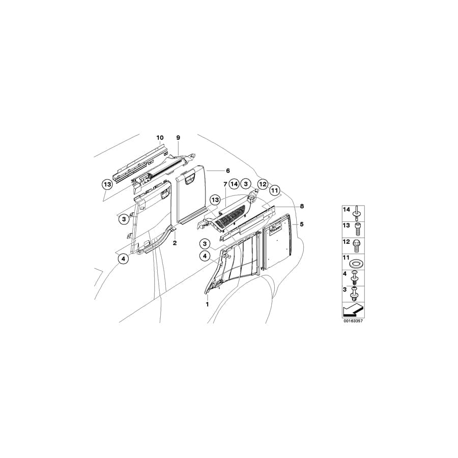 Genuine BMW 51477122032 E53 Right Vent Louver HELLBEIGE (Inc. X5 3.0i, X5 4.4i & X5 3.0d)