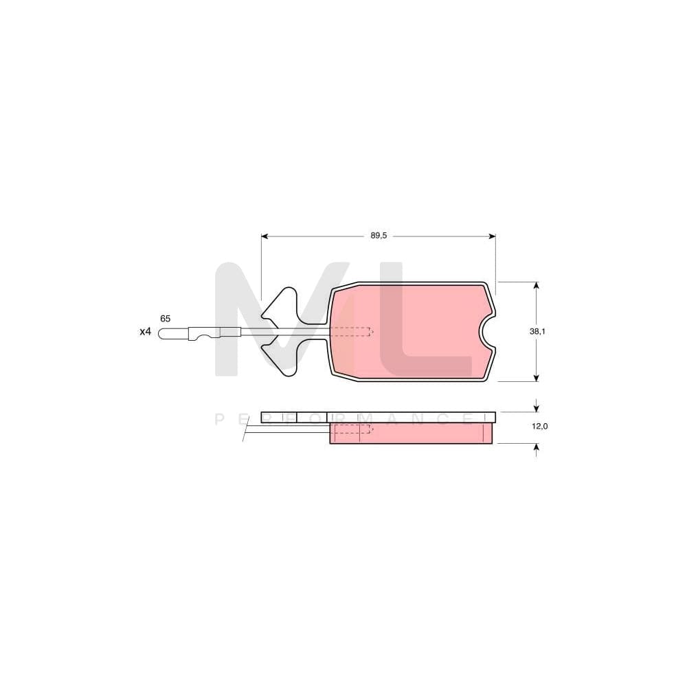 TRW Gdb277 Brake Pad Set For Citroën Ami Incl. Wear Warning Contact