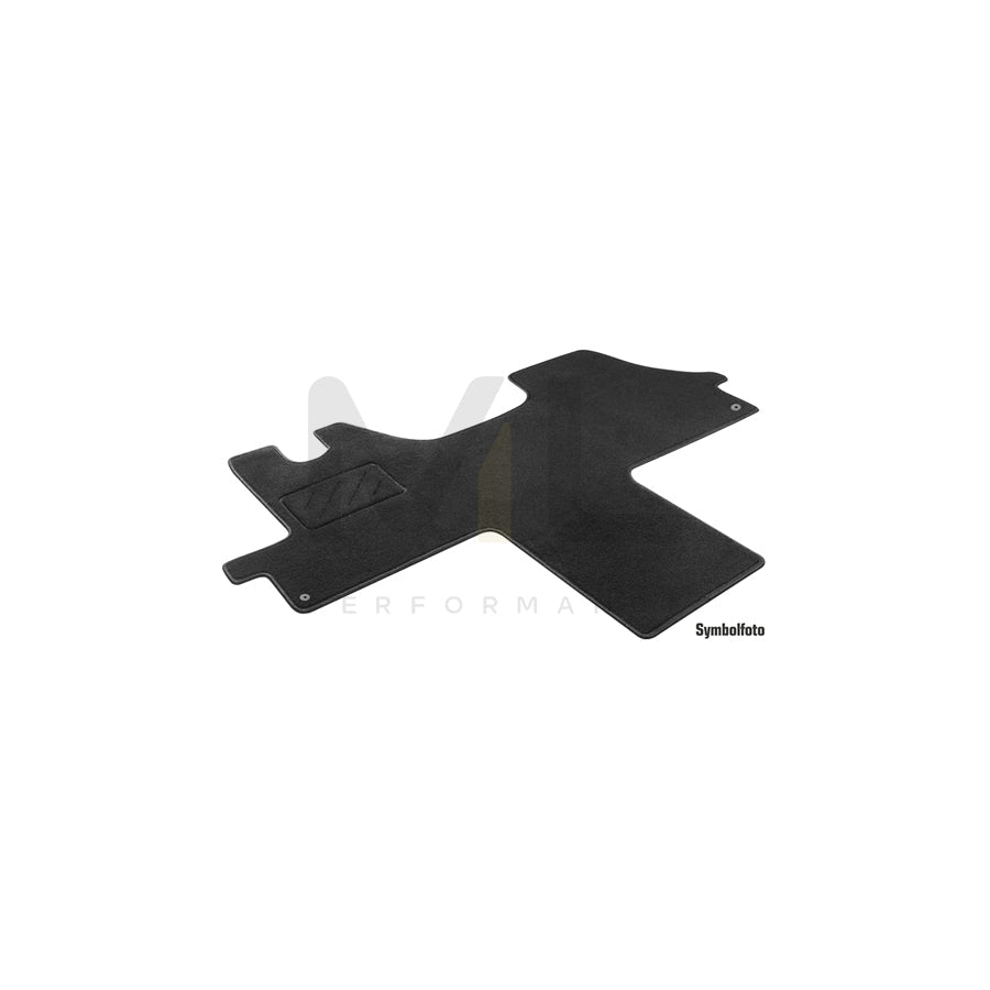 WALSER Tailored 80112 Floor mat set for CITROテ起 C8 Textile, Front, Quantity: 1, Black