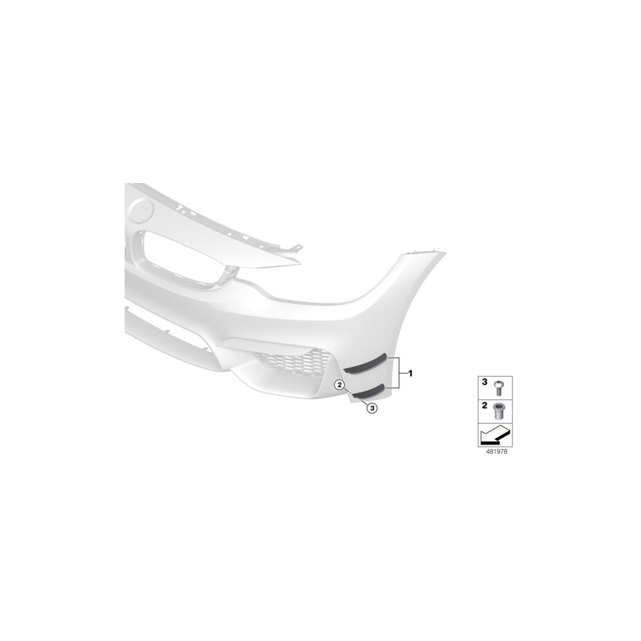 Genuine BMW 51117993027 F83 F82 F80 Set Wing Left M4 DTM (Inc. M3, M4 CS & M4 GTS)