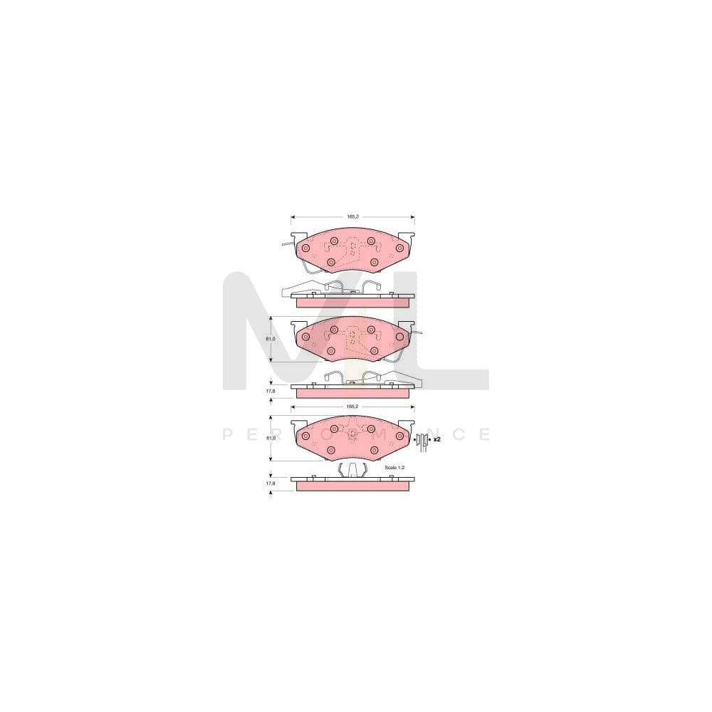 TRW Gdb4008 Brake Pad Set Not Prepared For Wear Indicator