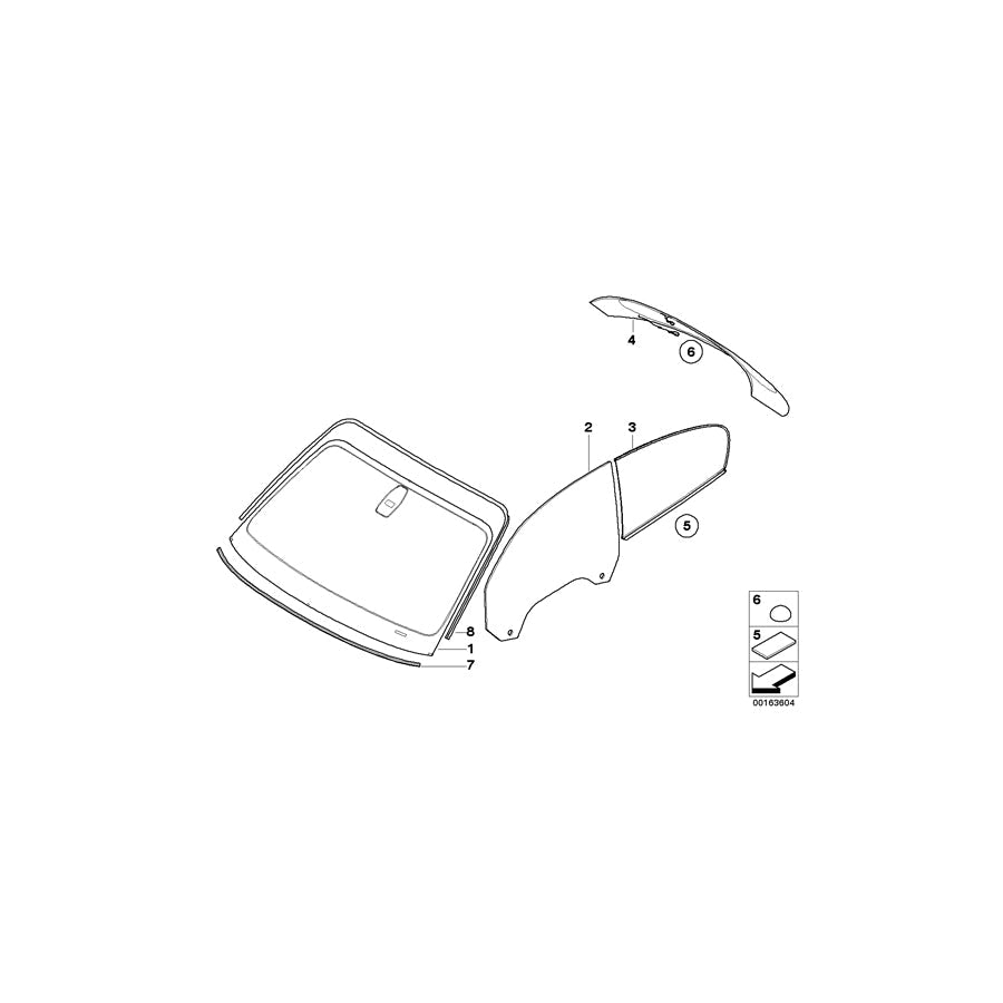 Genuine BMW 51317058224 E81 E87 E82 Cover, Windshield, Top (Inc. 120i, 116d & 128i)