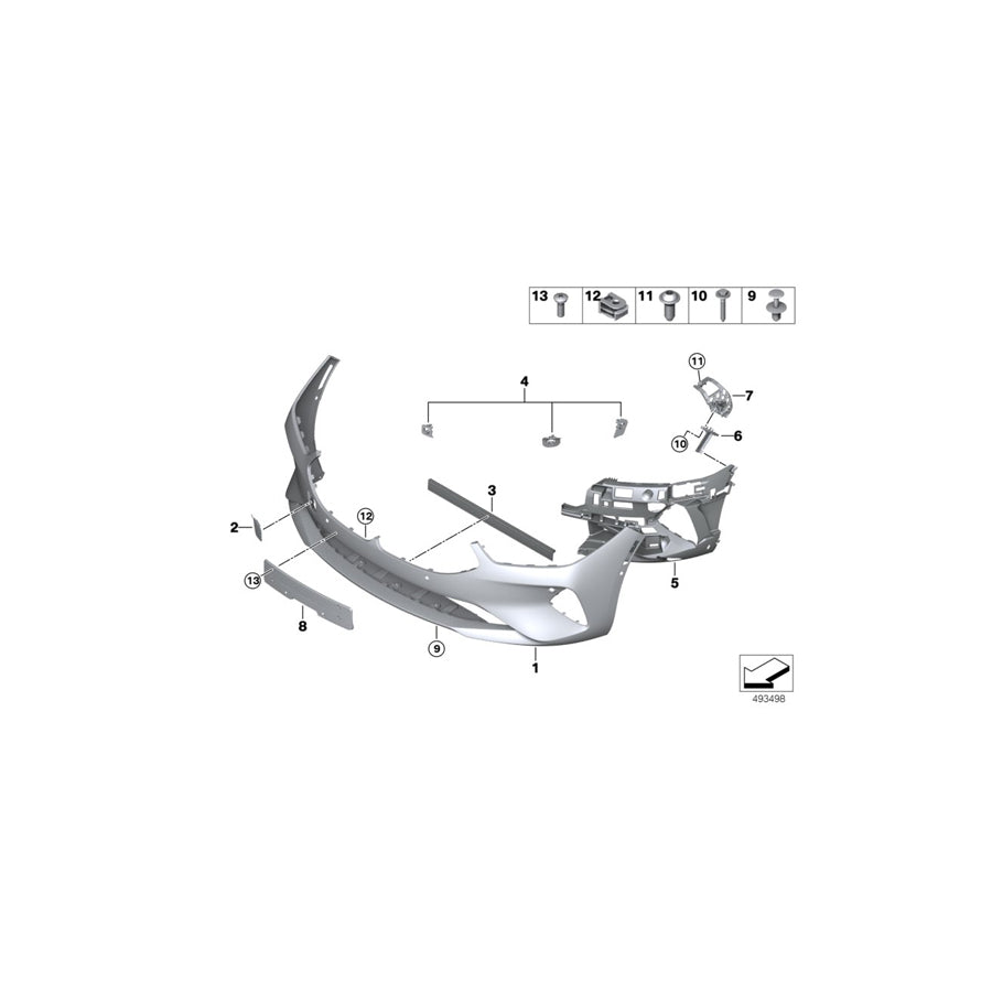 Genuine BMW 51117933008 G16 G14 G15 Cover, Tow Fitting, Front, Primed (Inc. 840dX, 840i & 840iX)