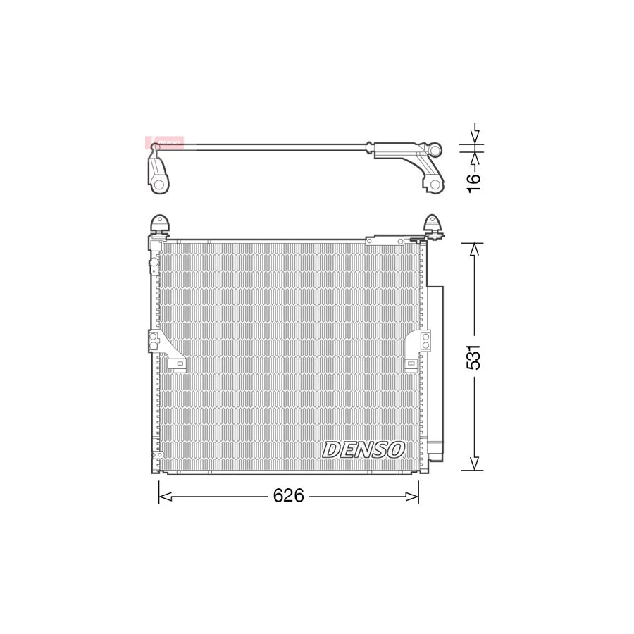 DENSO DCN50038 Air Conditioning Condenser for Toyota Land Cruiser Prado 150 (J150)