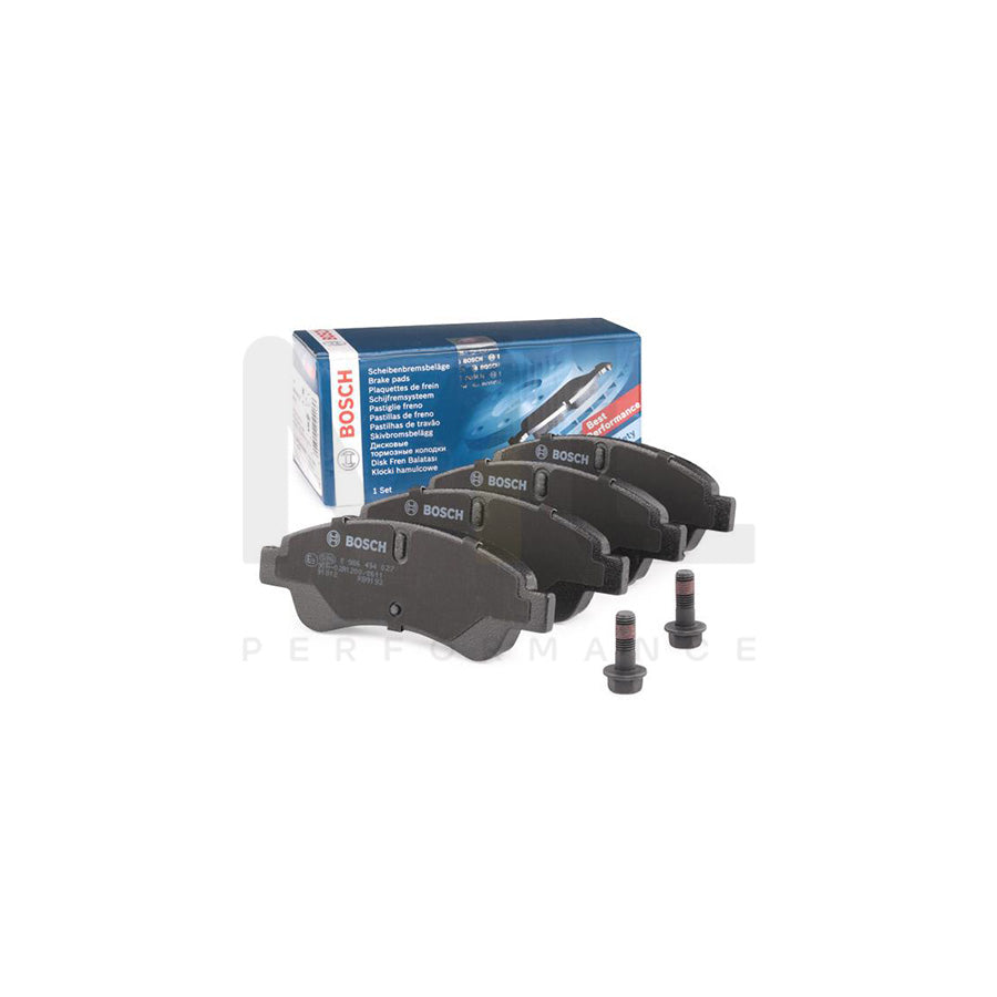 Bosch 0986494027 Brake Pad Set With Anti-Squeak Plate, With Bolts/Screws, With Mounting Manual