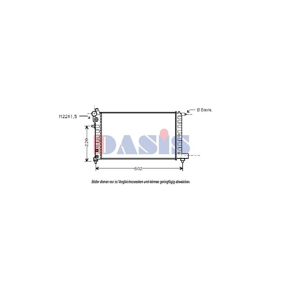 AKS Dasis 161230N Engine Radiator for Peugeot 106 I Hatchback