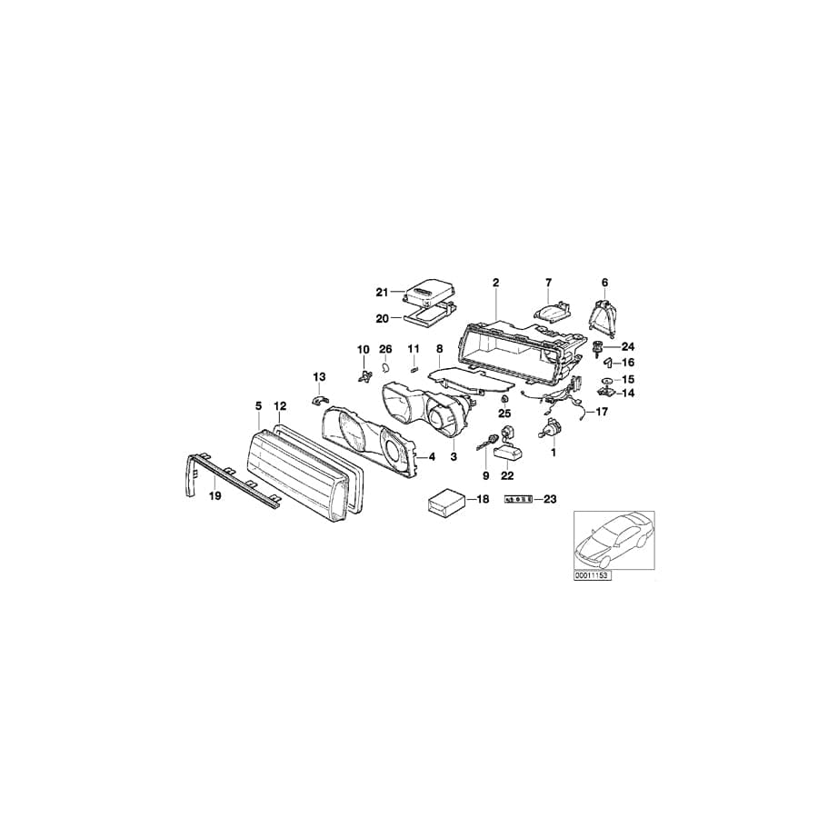 Genuine BMW 63128379644 E38 Supporting Ring F Xenon Light Bulb (Inc. 740iL, 750iLS & 725tds)