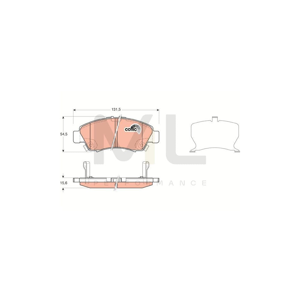 TRW Cotec Gdb3212 Brake Pad Set With Acoustic Wear Warning