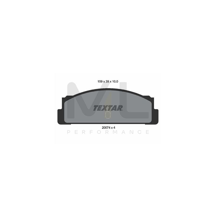 TEXTAR 2007404 Brake pad set not prepared for wear indicator