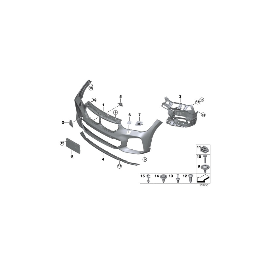 Genuine BMW 51118075879 F48 Bracket, Fog Lamp Left M (Inc. X1 20d, X1 18dX & X1 20i)