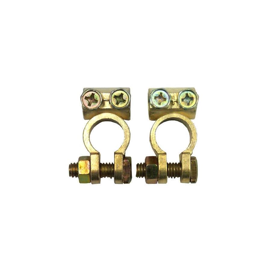 Q-Batteries Battery terminals / pole terminals for automotive posts straight plus/ minus (1 pair) 12mm