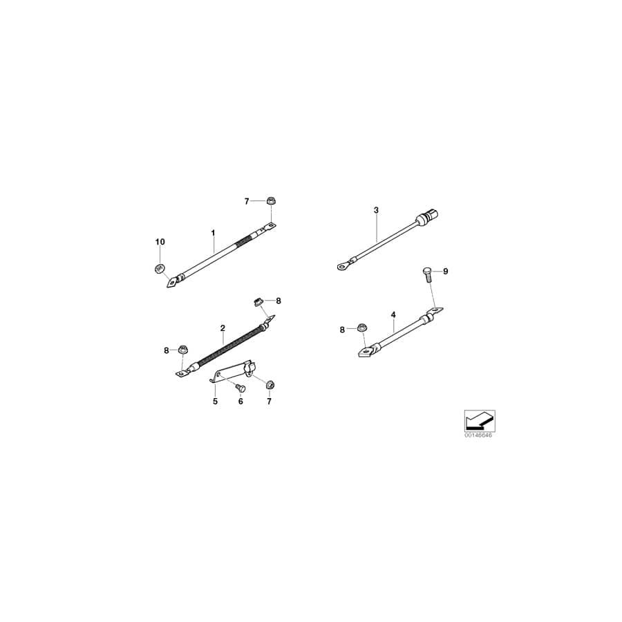 Genuine BMW 12527806073 E90 E92 E91 Bracket, Recharge Cable (Inc. 330d, X5 3.0d & X6 35dX)