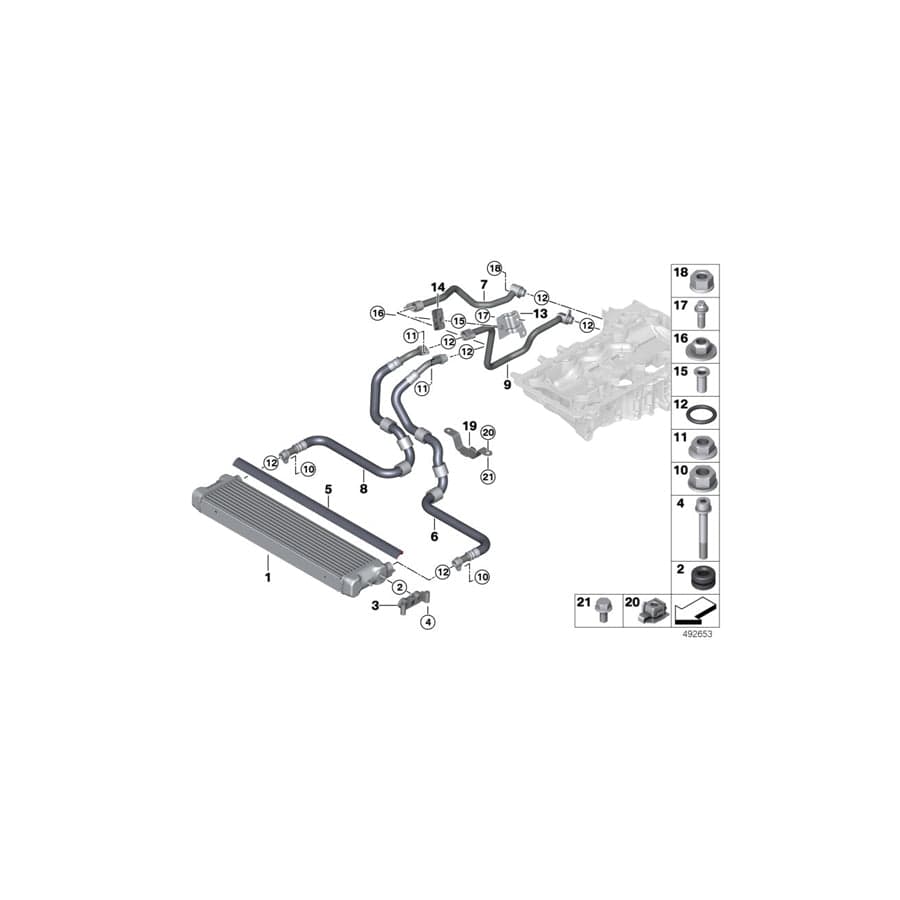 Genuine BMW 17118058627 F92 F90 F93 Sealing Lip (Inc. M850iX, M8 & M5)