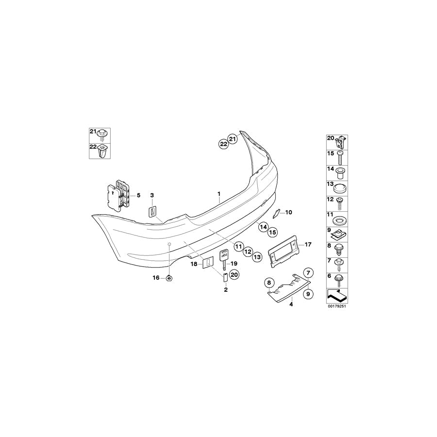 Genuine BMW 51127209748 E82 E88 Set Of Mounts For Pdc Sensor, Rear (Inc. 118i, 118d & 125i)