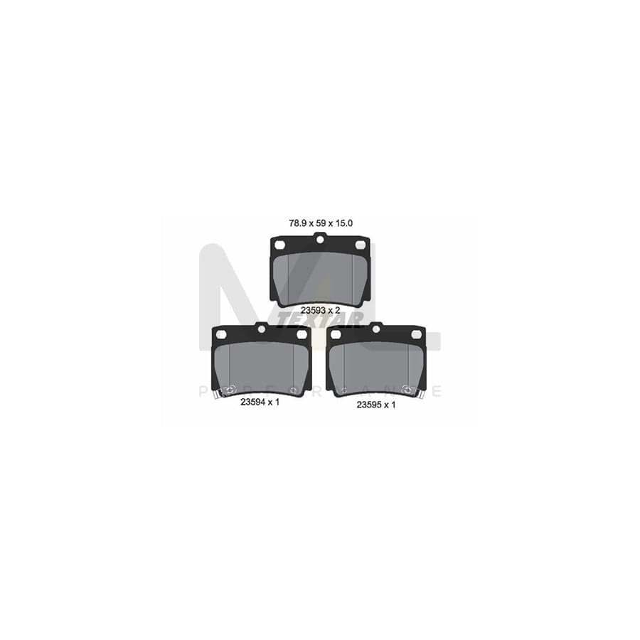 TEXTAR 2359301 Brake pad set with acoustic wear warning