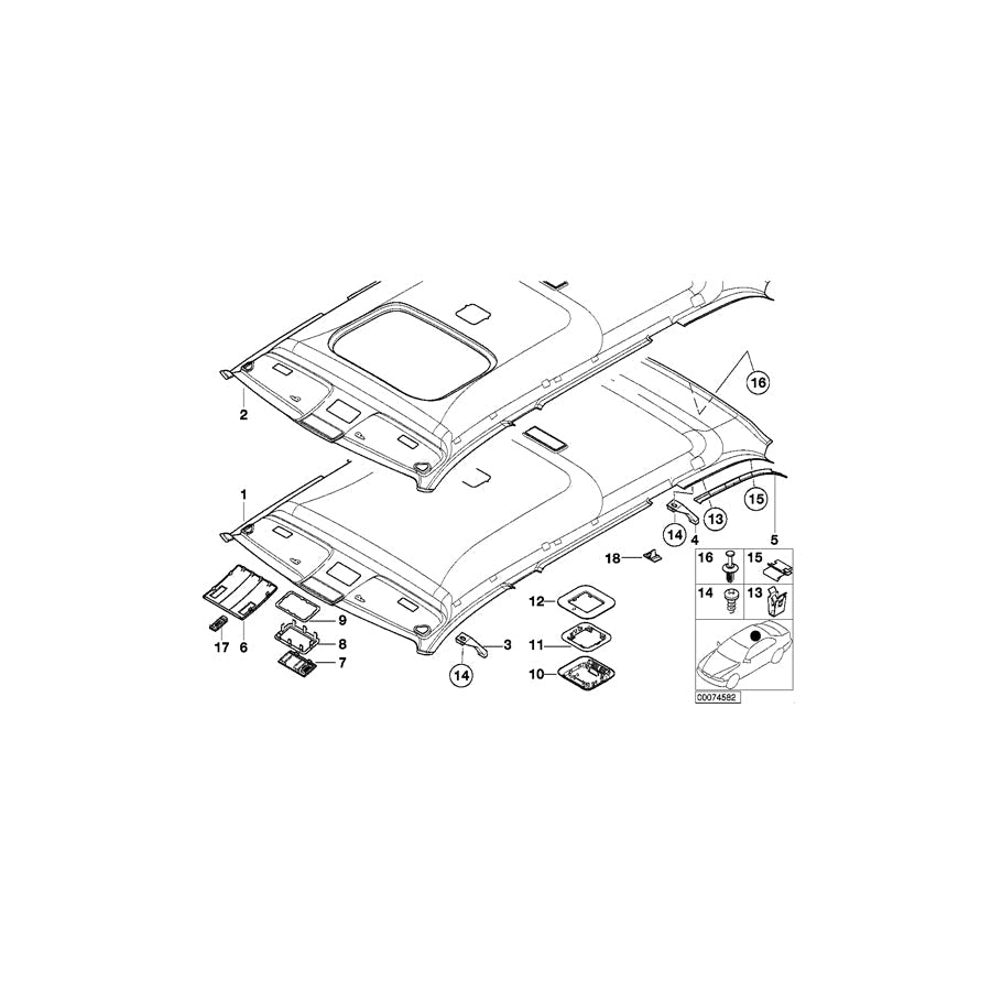 Genuine BMW 51447028601 E46 Covering Left SCHWARZ (Inc. 325i, 325xi & 323i)