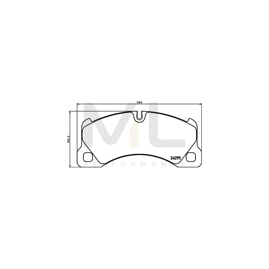 TEXTAR 2429501 Brake pad set prepared for wear indicator