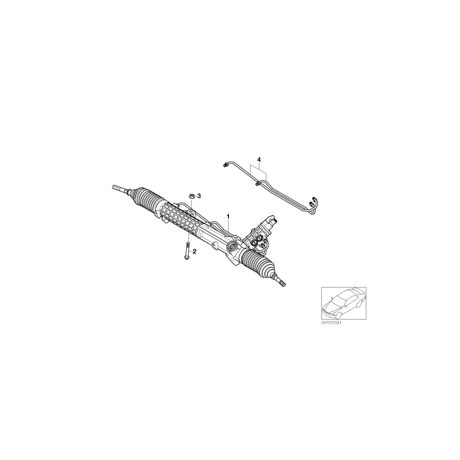 Genuine BMW 32131097317 E46 Exch. Hydro Steering Gear ZF (Inc. 320Ci, 318Ci & 318i)