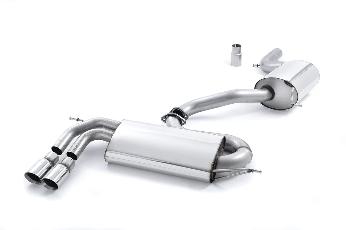 MillTek SSXVW279 Volkswagen Golf Cat-Back 3-inch Race System Resonated (Quieter) with Polished Tips