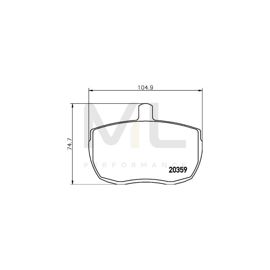 TEXTAR 2035905 Brake pad set not prepared for wear indicator, with accessories