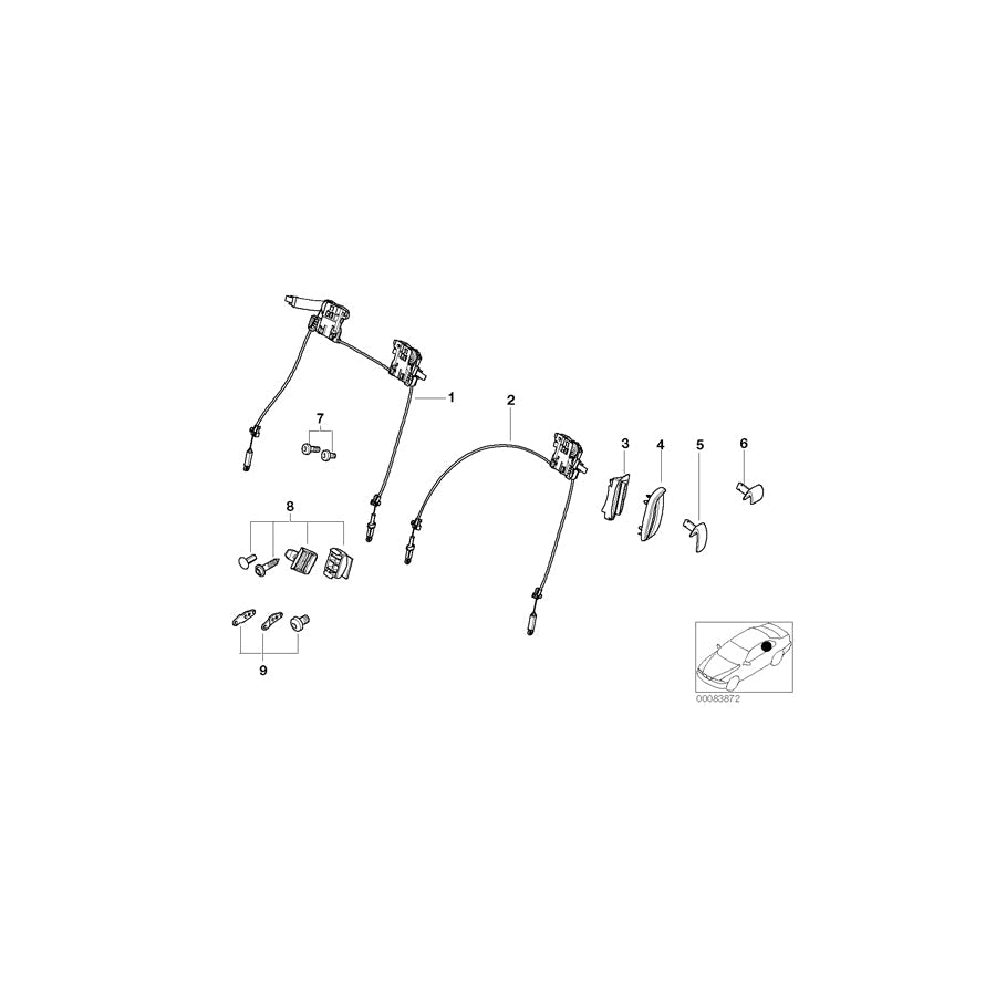 Genuine BMW 52108242839 E46 Covering Left HELLBEIGE (Inc. 318td, 330Cd & 325Ci)