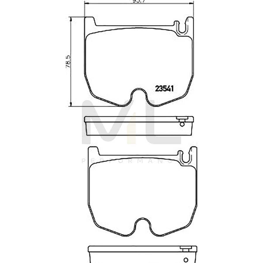 TEXTAR 2354101 Brake pad set prepared for wear indicator