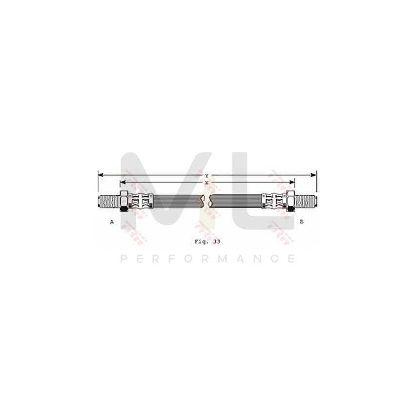TRW PHC154 Brake Hose 195mm, M10x1