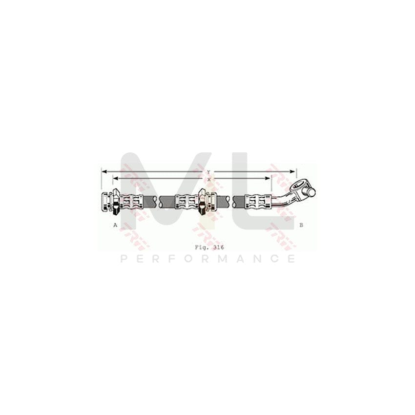 TRW PHD210 Brake Hose 552mm