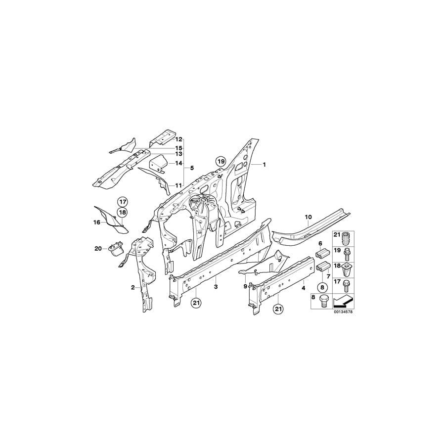 Genuine BMW 51717897083 E60 E64 E61 Partition Left (Inc. M5 & M6)