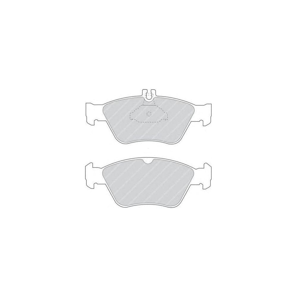Ferodo FQT1049 Brake Pad Set Front Axle, Prepared for Wear Indicator, With Piston Clip