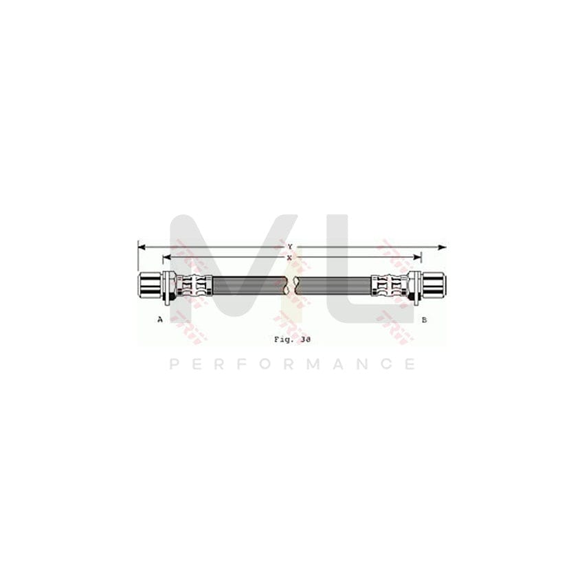 TRW PHA196 Brake Hose for TOYOTA CELICA 195mm, M10x1