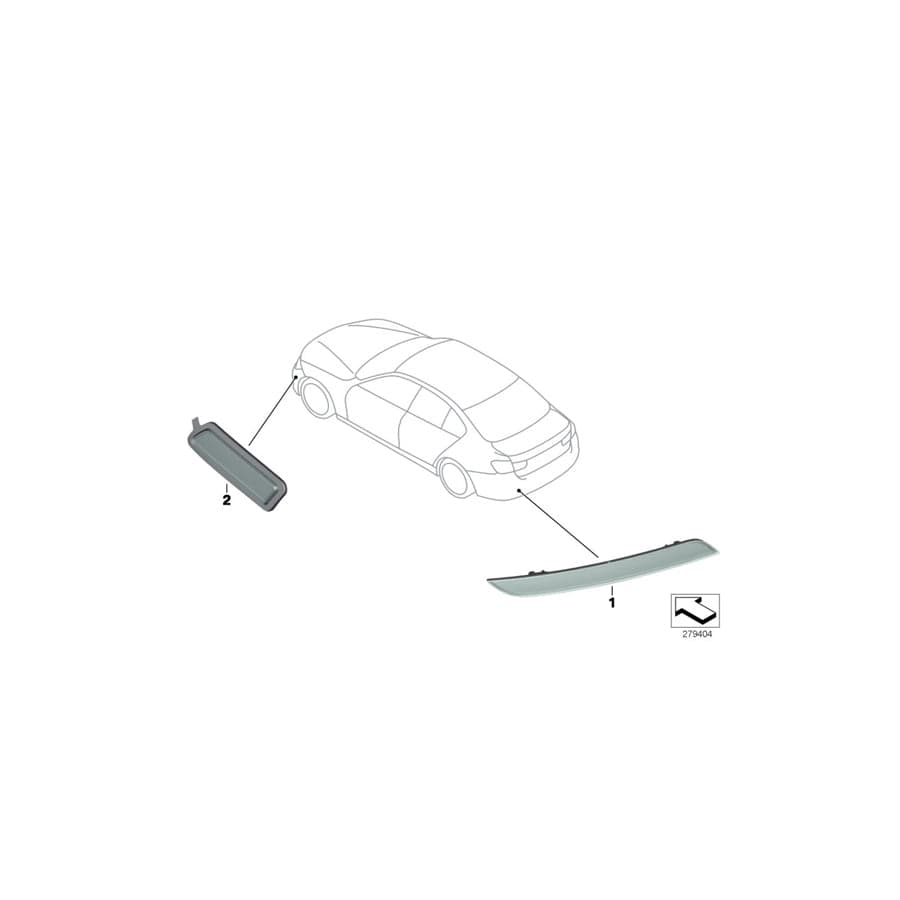Genuine BMW 63147285746 F31 Reflector, Rear Right (Inc. 328iX, 320iX & 330d)