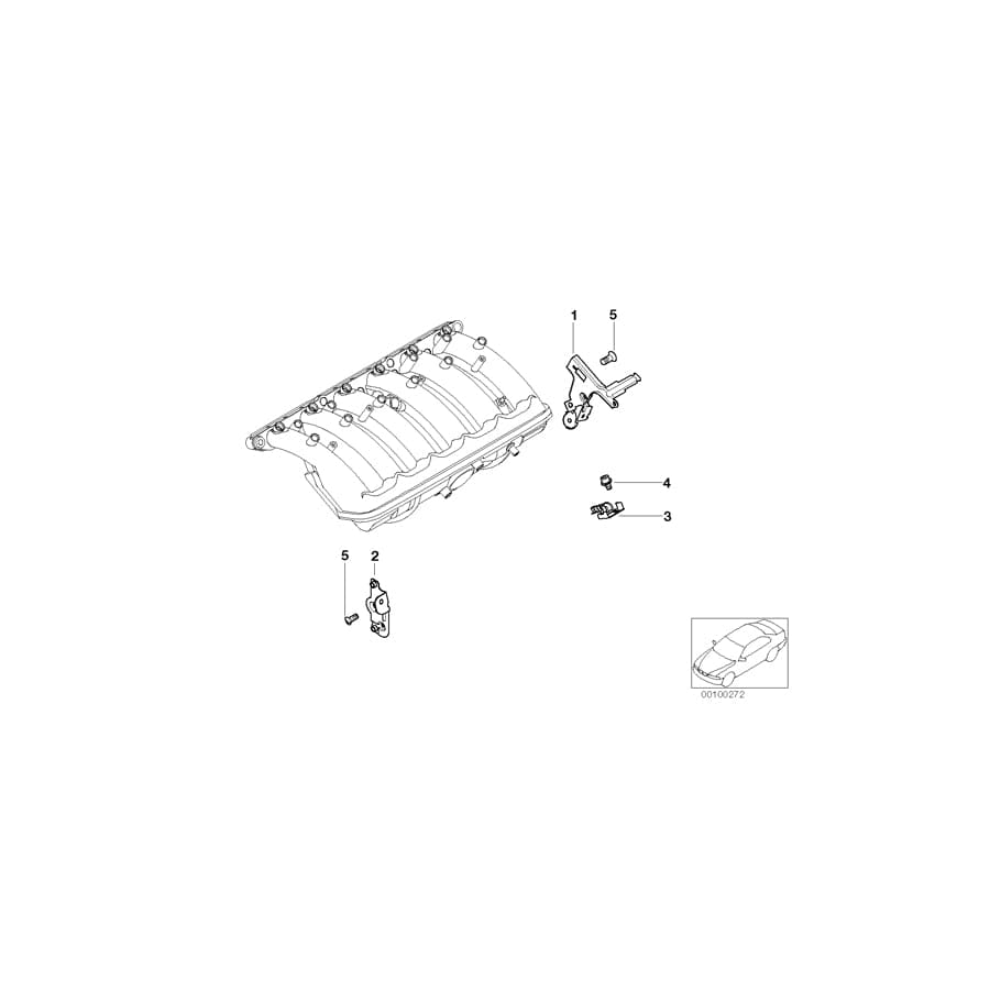Genuine BMW 11617527402 E46 Fuel Pipe Bracket (Inc. 325Ci & 325i)