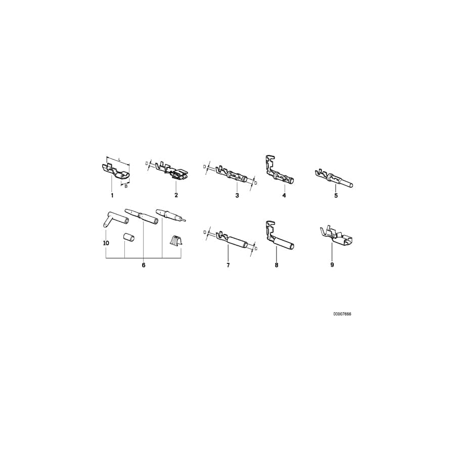 Genuine BMW 61130007446 E32 E34 E24 Snap-In Receptacle 2.5 Watertight 1,0-2,5 mm² (Inc. 633CSi, M6 & 318is)