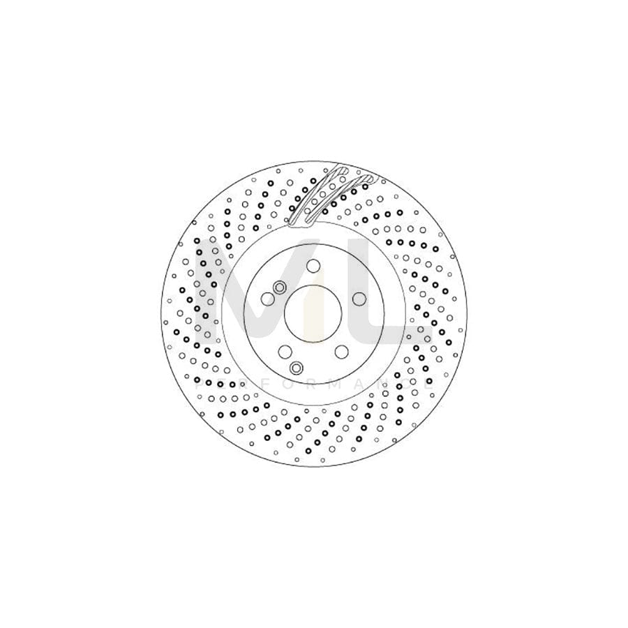 TRW DF6873S Brake Disc Perforated / Vented, Painted - 1 piece