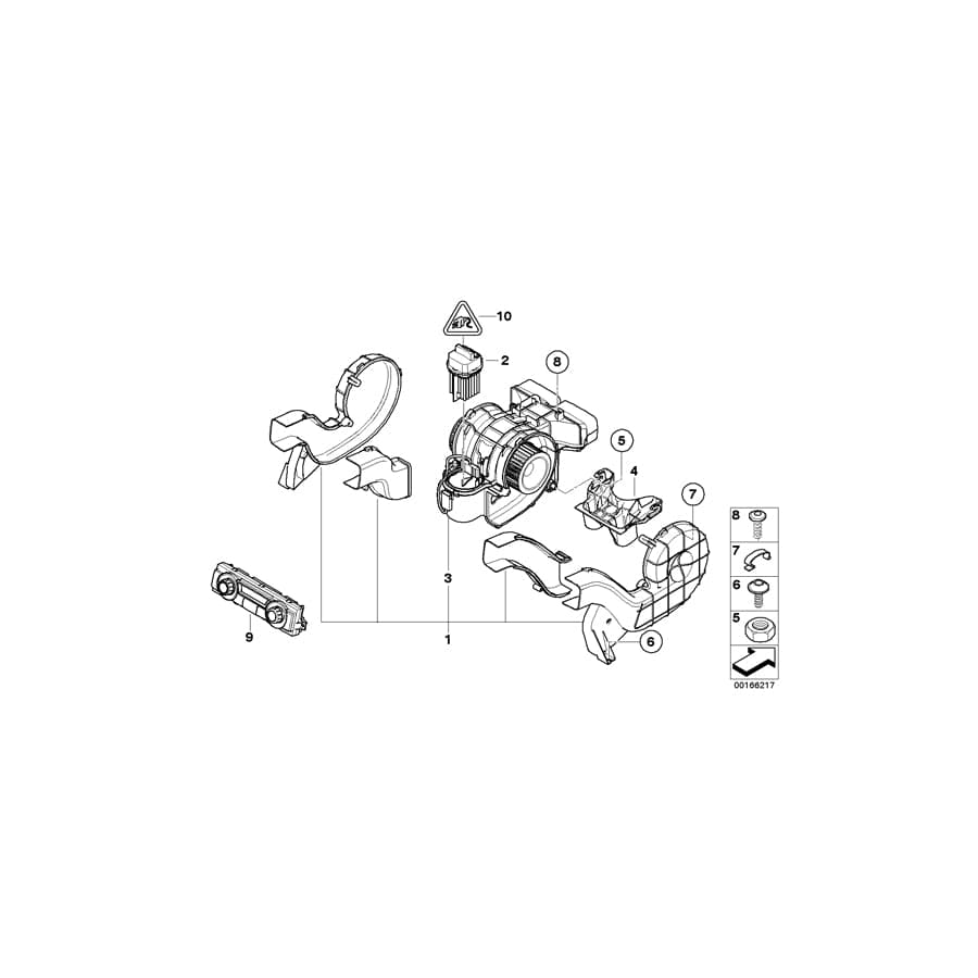 Genuine BMW 64119139197 E71 F16 E72 Housing For Rear Heater (Inc. X6 50iX 4.4, X6 35iX & X6 50iX)