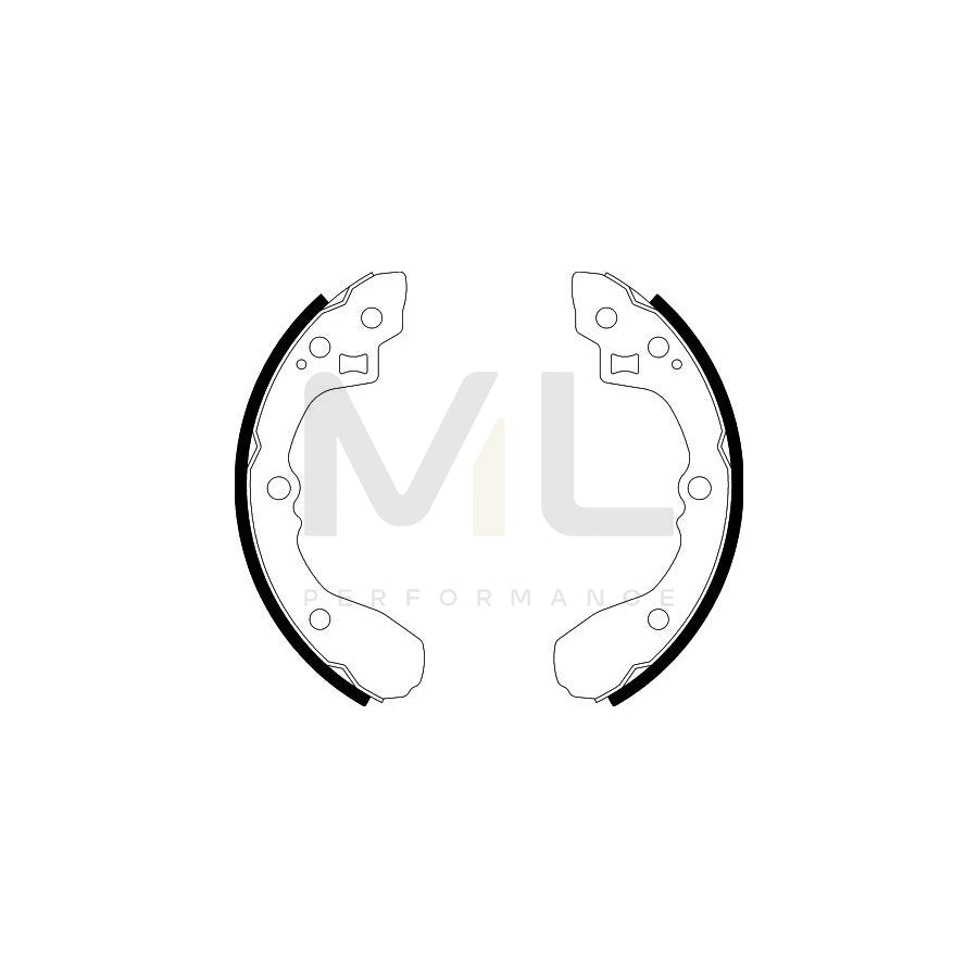 HELLA 8DB 355 002-931 Brake Shoe Set for KIA RIO without handbrake lever | ML Performance Car Parts