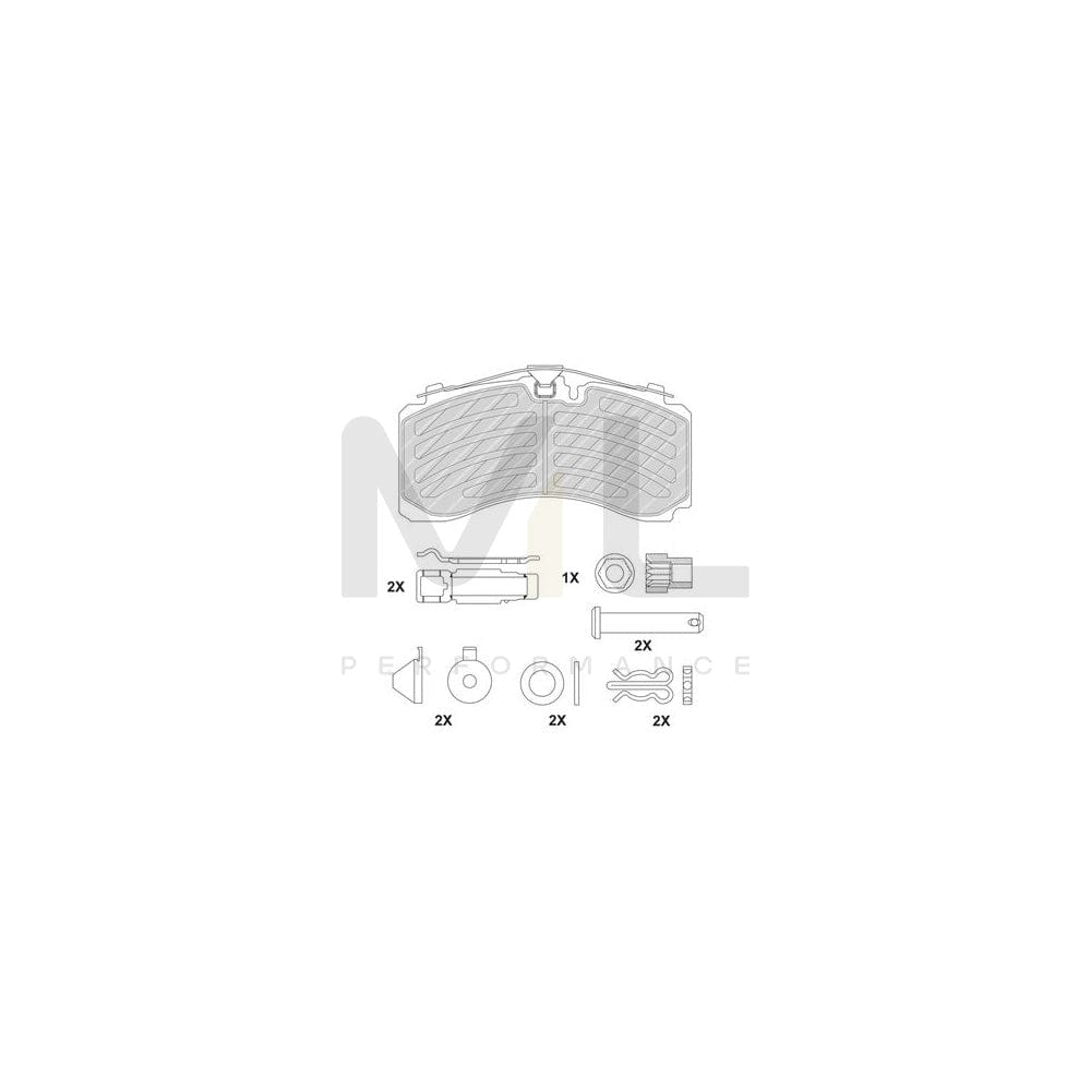 Ferodo FCV4736PTS Brake Pad Set Premier, Prepared for Wear Indicator, With Accessories