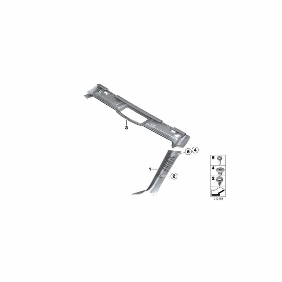 Genuine BMW 51448052093 Finisher, Windscreen Panel, Leather Top SCHWARZ (Inc. M6)