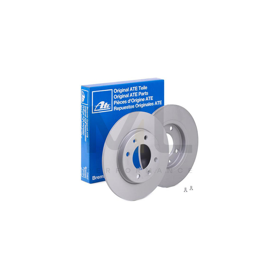 ATE 24.0108-0106.1 Brake Disc Solid, Coated, with bolts/screws - 1 piece