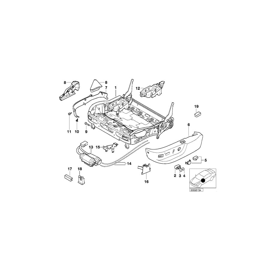 Genuine BMW 52108175875 E39 E38 Covering Left GRAU (Inc. 520d, 535i & 525td)