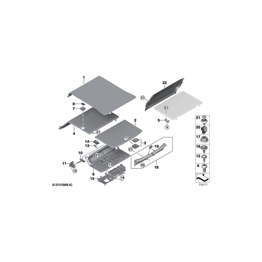 Genuine BMW 51719908610 G30 G11 F16 Screw M6 (Inc. 745e, 740Le & 740LeX)