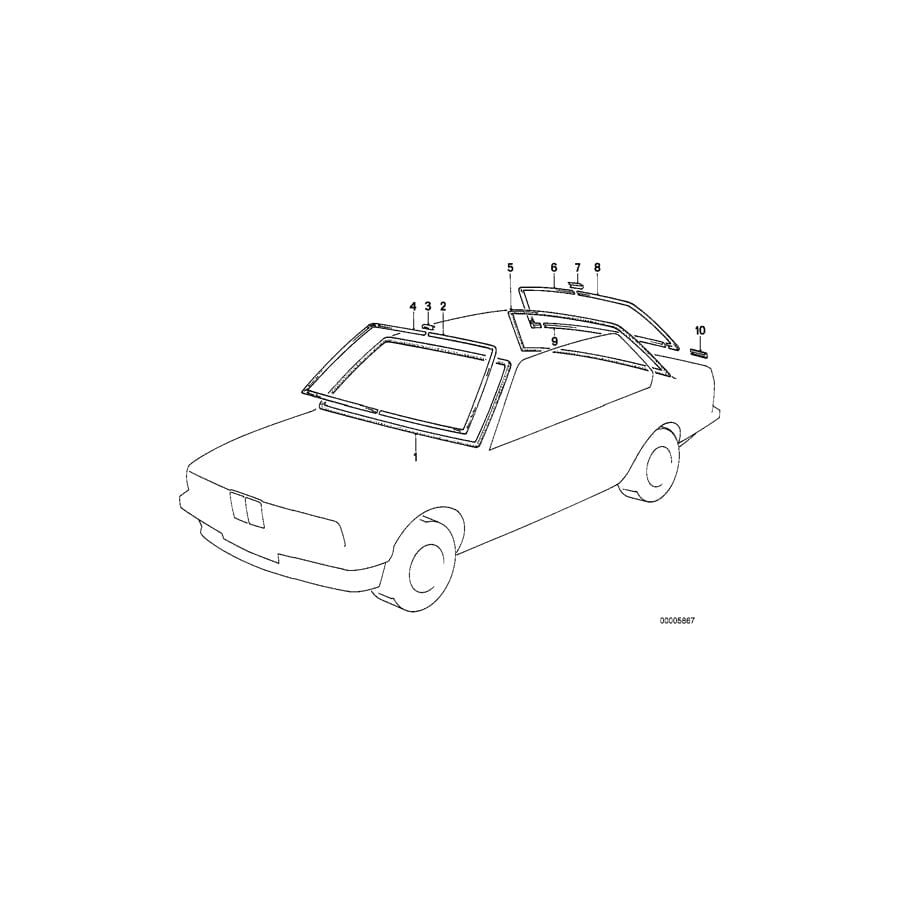 Genuine BMW 51311961658 E24 Decorative Frame Right SCHWARZ (Inc. M635CSi, 630CS & 635CSi)