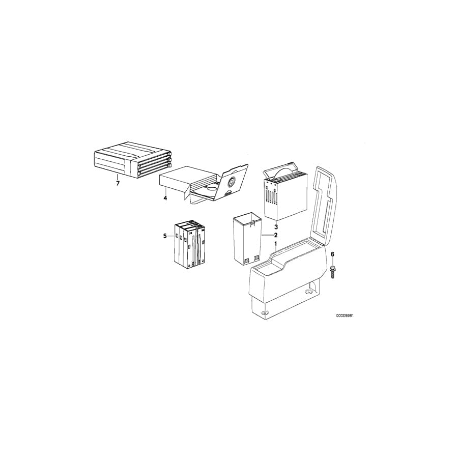 Genuine BMW 51168138376 E34 Housing For Center Console SILBERGRAU HELL (Inc. 525ix, M5 3.6 & 540i)