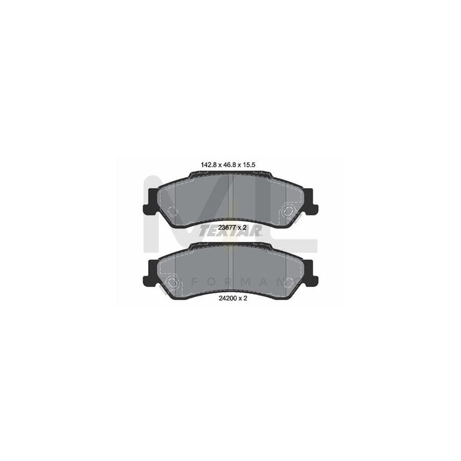 TEXTAR 2367701 Brake pad set with acoustic wear warning