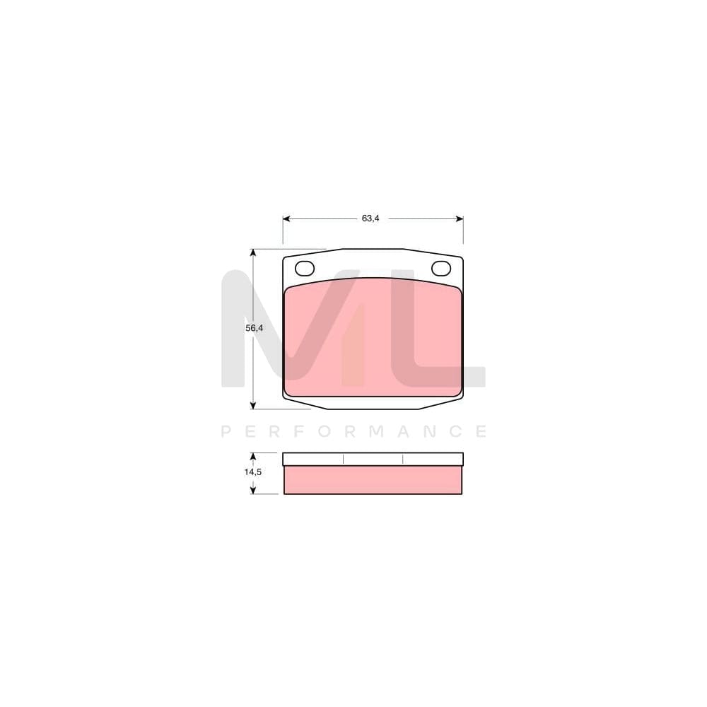 TRW Gdb169 Brake Pad Set Not Prepared For Wear Indicator