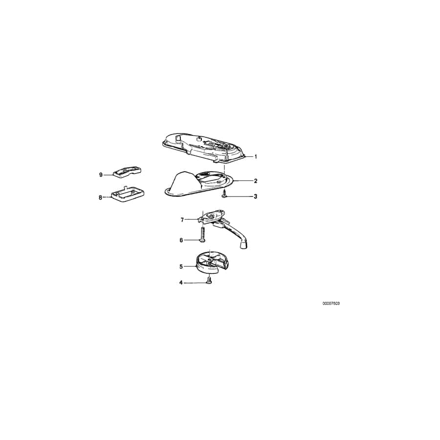 Genuine BMW 54121867575 E24 E28 E21 Recessed Handle ANTHRAZIT (Inc. 630CSi, M3 & 735i)