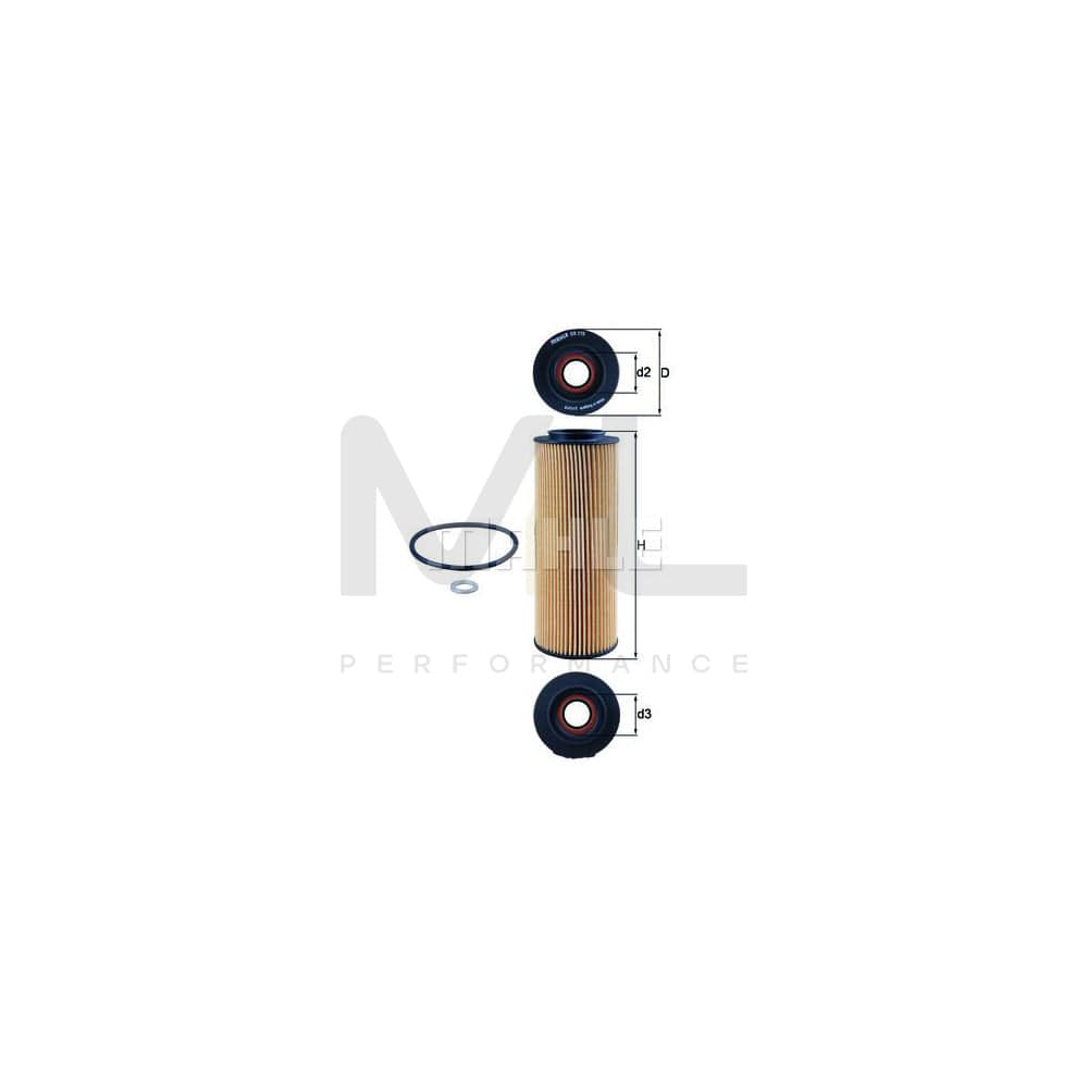 MAHLE ORIGINAL OX 775D Oil Filter Filter Insert | ML Performance Car Parts