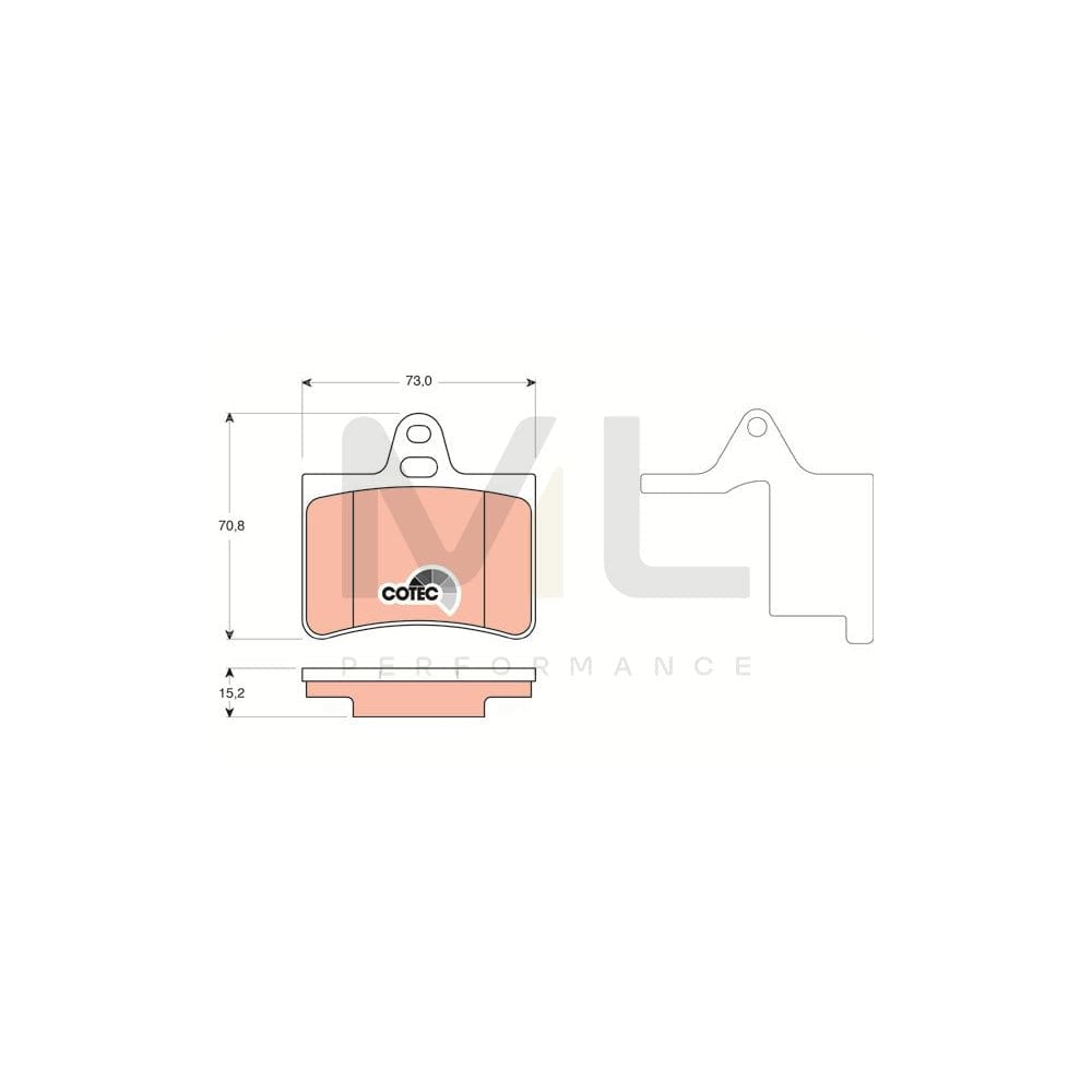 TRW Cotec Gdb1450 Brake Pad Set For Citroën C5 Not Prepared For Wear Indicator